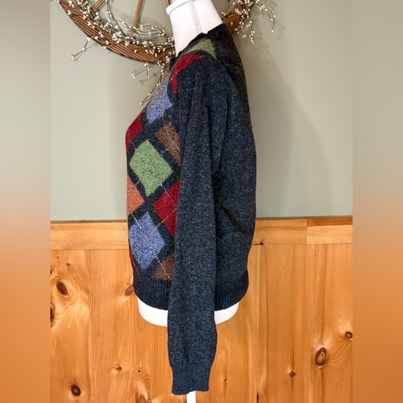 Vtg Geoffrey Beene 100% Lambswool Grandpa Sweater Sz M Preppy - Picture 8 of 11